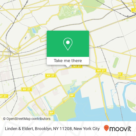 Mapa de Linden & Eldert, Brooklyn, NY 11208