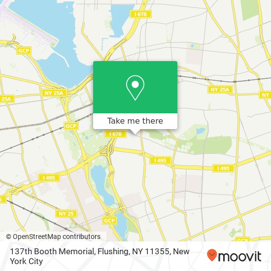 137th Booth Memorial, Flushing, NY 11355 map