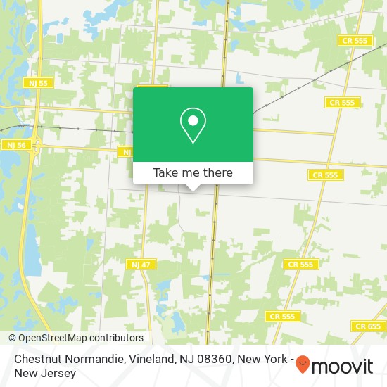 Mapa de Chestnut Normandie, Vineland, NJ 08360