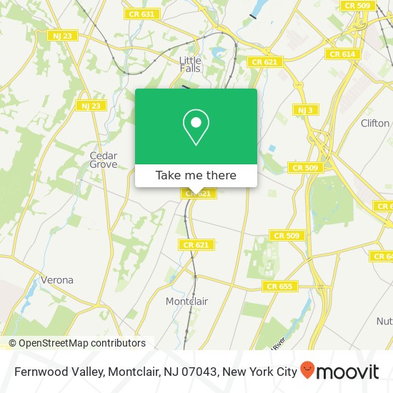 Fernwood Valley, Montclair, NJ 07043 map