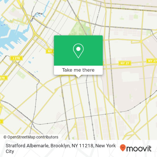 Mapa de Stratford Albemarle, Brooklyn, NY 11218