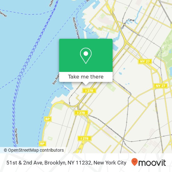 Mapa de 51st & 2nd Ave, Brooklyn, NY 11232