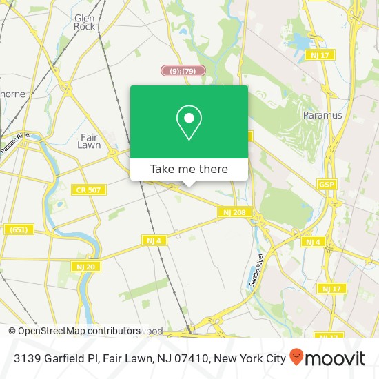 3139 Garfield Pl, Fair Lawn, NJ 07410 map
