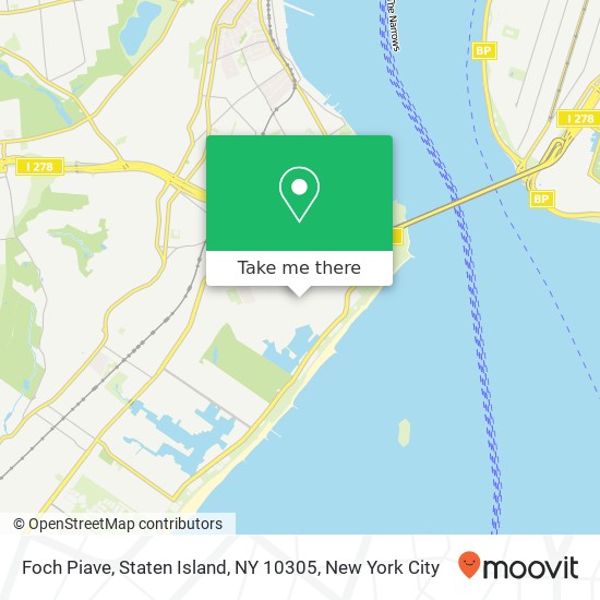 Mapa de Foch Piave, Staten Island, NY 10305