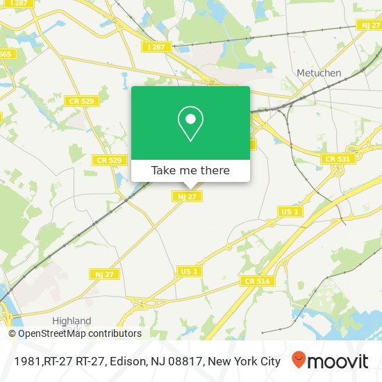 1981,RT-27 RT-27, Edison, NJ 08817 map