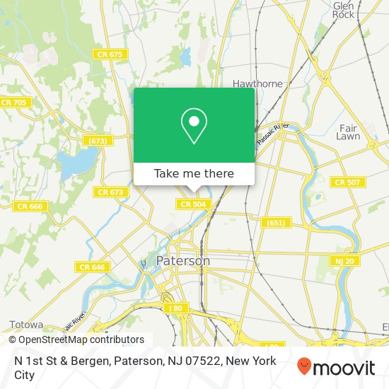 N 1st St & Bergen, Paterson, NJ 07522 map