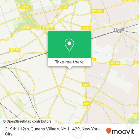 Mapa de 219th 112th, Queens Village, NY 11429
