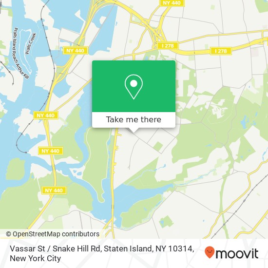 Vassar St / Snake Hill Rd, Staten Island, NY 10314 map