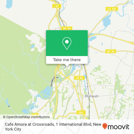 Mapa de Cafe Amore at Crossroads, 1 International Blvd