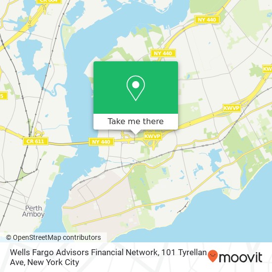 Mapa de Wells Fargo Advisors Financial Network, 101 Tyrellan Ave