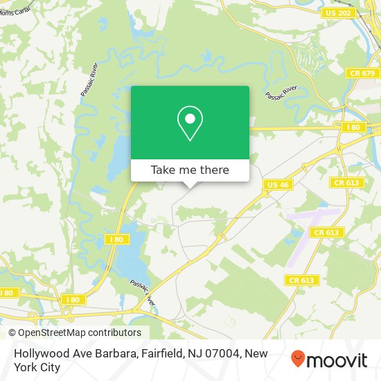 Mapa de Hollywood Ave Barbara, Fairfield, NJ 07004