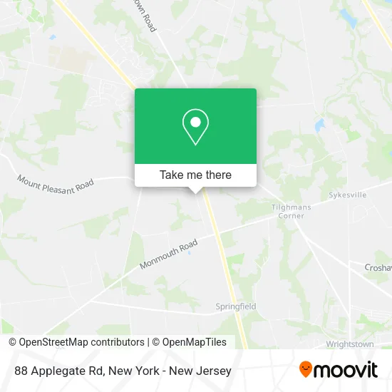 88 Applegate Rd, Jobstown, NJ 08041 map