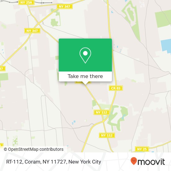 Mapa de RT-112, Coram, NY 11727