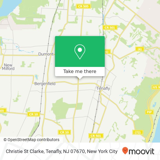 Christie St Clarke, Tenafly, NJ 07670 map