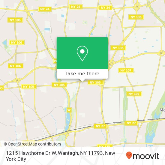 1215 Hawthorne Dr W, Wantagh, NY 11793 map