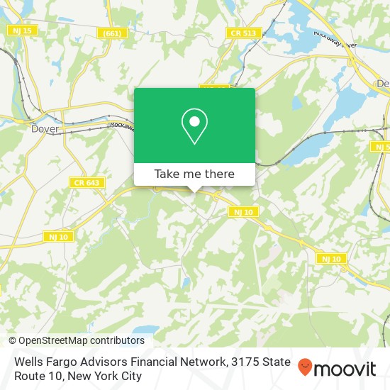 Mapa de Wells Fargo Advisors Financial Network, 3175 State Route 10