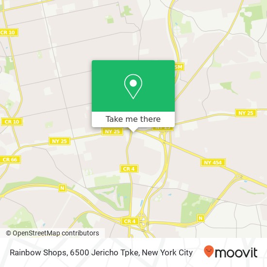 Mapa de Rainbow Shops, 6500 Jericho Tpke