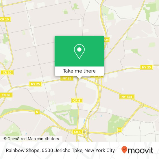 Rainbow Shops, 6500 Jericho Tpke map