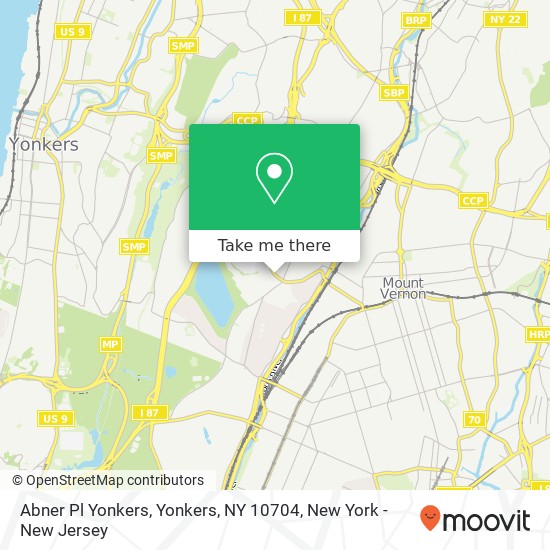 Mapa de Abner Pl Yonkers, Yonkers, NY 10704