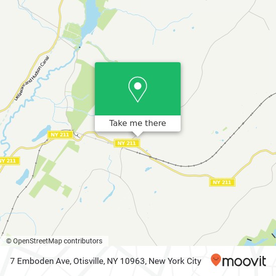 Mapa de 7 Emboden Ave, Otisville, NY 10963