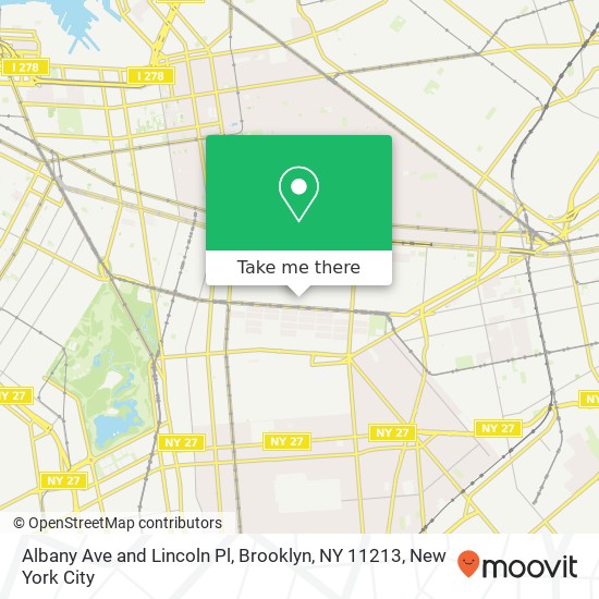 Albany Ave and Lincoln Pl, Brooklyn, NY 11213 map