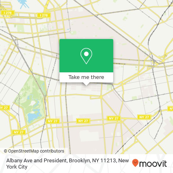 Albany Ave and President, Brooklyn, NY 11213 map