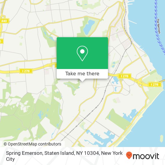Mapa de Spring Emerson, Staten Island, NY 10304