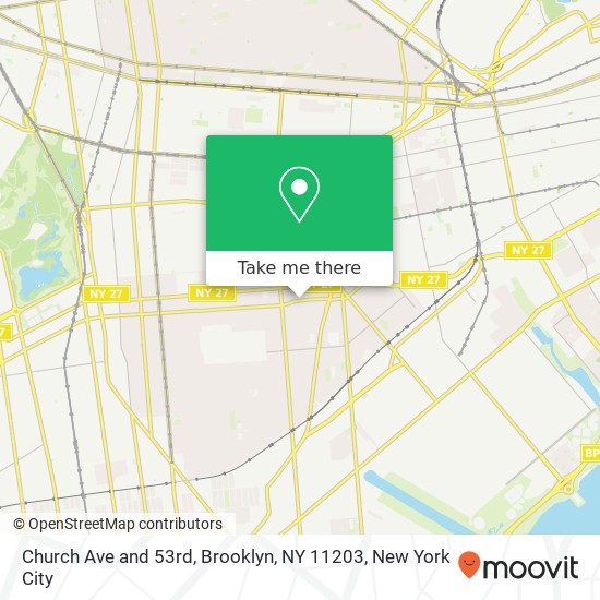 Mapa de Church Ave and 53rd, Brooklyn, NY 11203