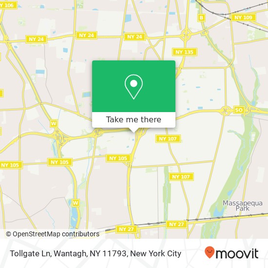Tollgate Ln, Wantagh, NY 11793 map