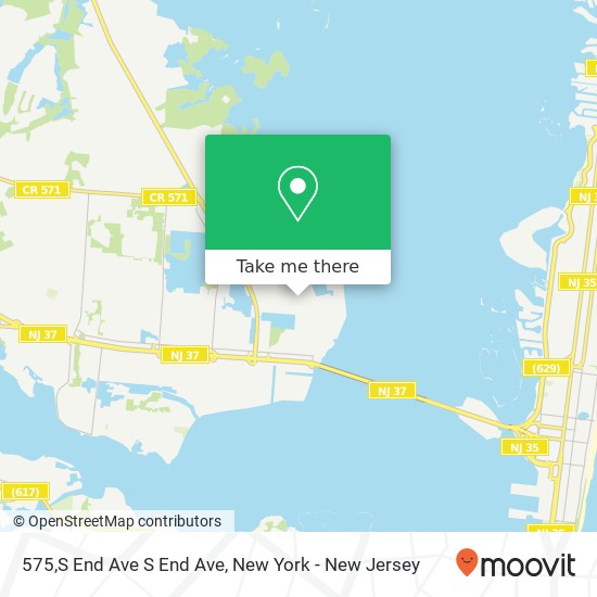 Mapa de 575,S End Ave S End Ave, Toms River, NJ 08753