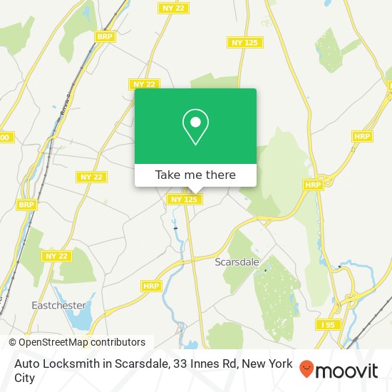 Mapa de Auto Locksmith in Scarsdale, 33 Innes Rd