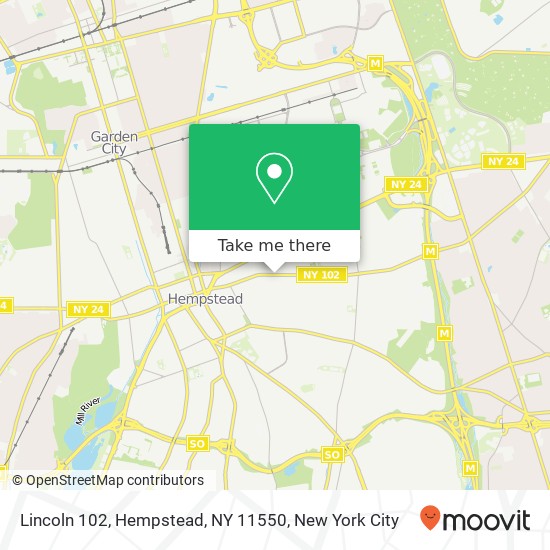 Mapa de Lincoln 102, Hempstead, NY 11550