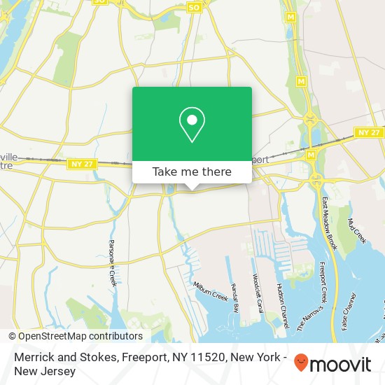 Mapa de Merrick and Stokes, Freeport, NY 11520