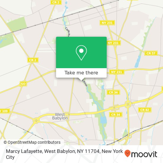 Mapa de Marcy Lafayette, West Babylon, NY 11704