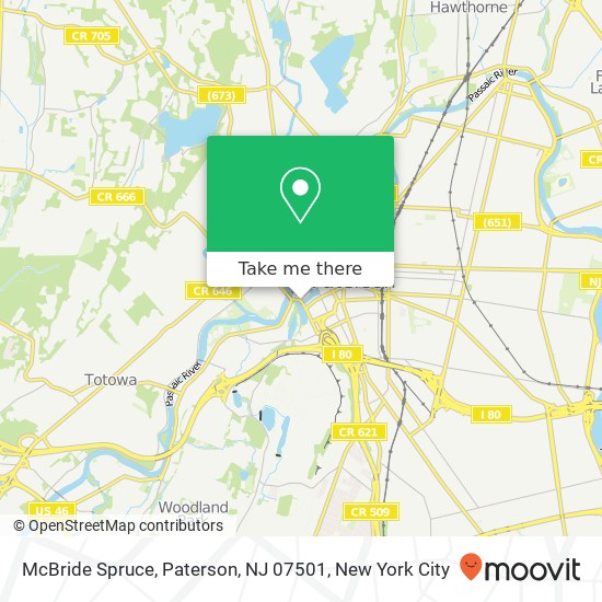Mapa de McBride Spruce, Paterson, NJ 07501