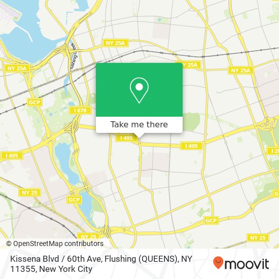 Mapa de Kissena Blvd / 60th Ave, Flushing (QUEENS), NY 11355
