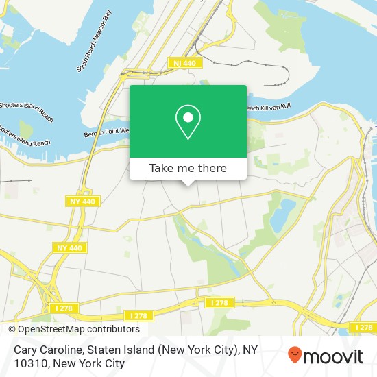 Mapa de Cary Caroline, Staten Island (New York City), NY 10310