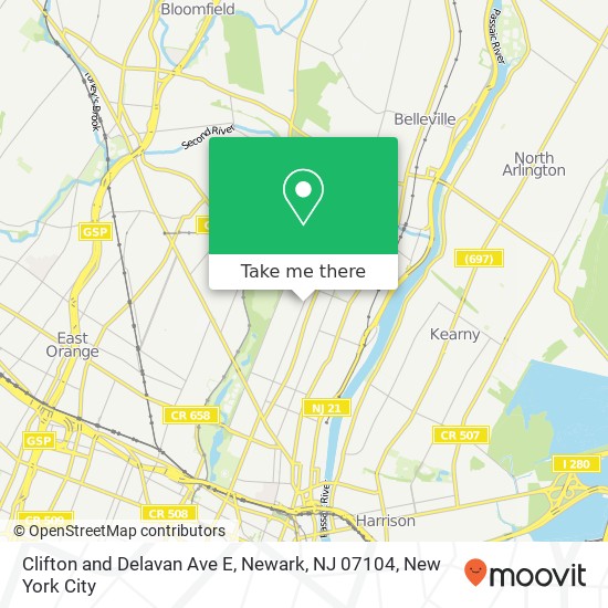 Clifton and Delavan Ave E, Newark, NJ 07104 map