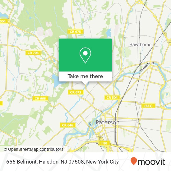 Mapa de 656 Belmont, Haledon, NJ 07508