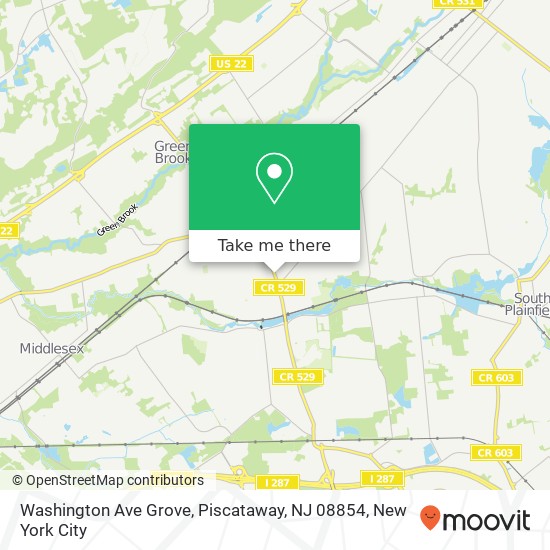 Washington Ave Grove, Piscataway, NJ 08854 map