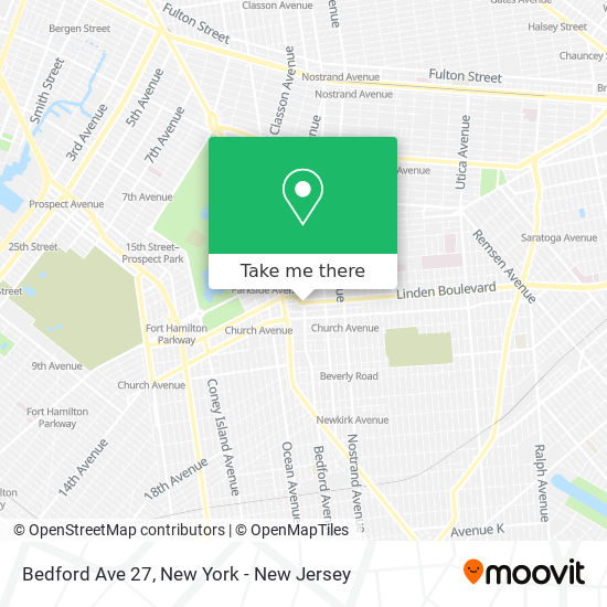 Bedford Ave 27 map