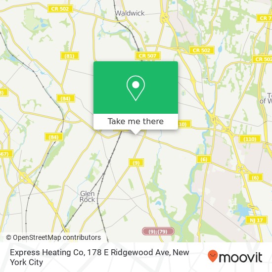 Express Heating Co, 178 E Ridgewood Ave map
