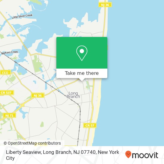 Mapa de Liberty Seaview, Long Branch, NJ 07740