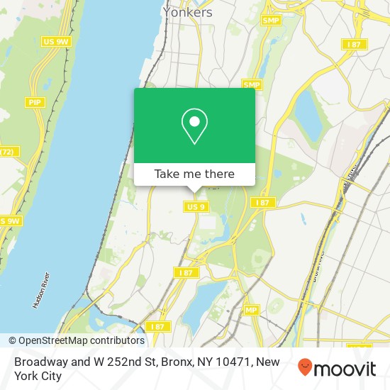 Broadway and W 252nd St, Bronx, NY 10471 map