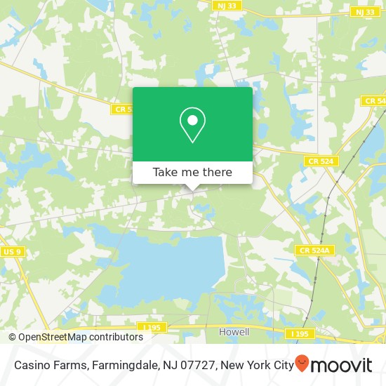 Mapa de Casino Farms, Farmingdale, NJ 07727