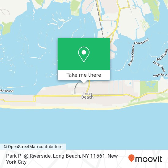 Mapa de Park Pl @ Riverside, Long Beach, NY 11561