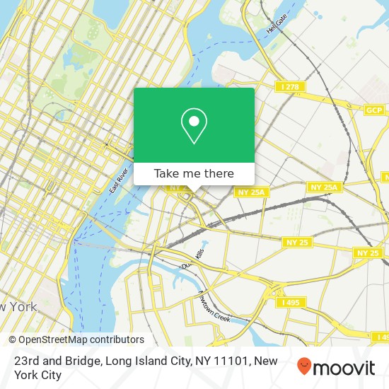 Mapa de 23rd and Bridge, Long Island City, NY 11101