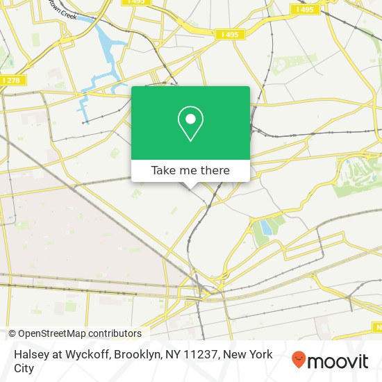 Mapa de Halsey at Wyckoff, Brooklyn, NY 11237