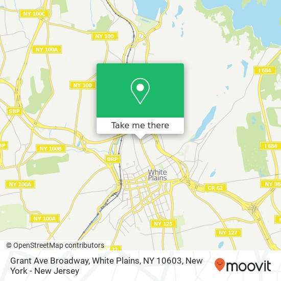 Mapa de Grant Ave Broadway, White Plains, NY 10603