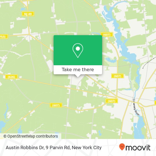 Mapa de Austin Robbins Dr, 9 Parvin Rd